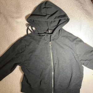 Grey zip up hoodie